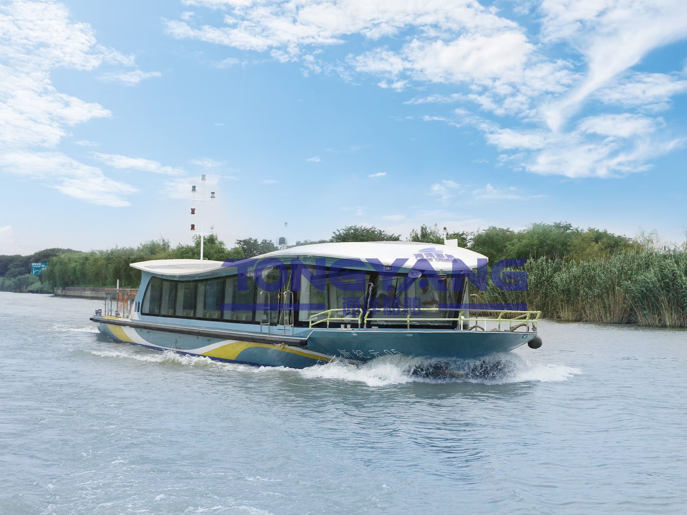 Tianjin 90 seater fully battery powered cruise ship